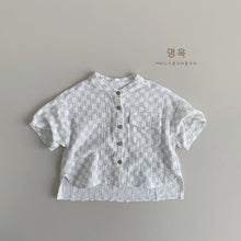 Load image into Gallery viewer, 88036SE-Summer plaid shirt thin cotton short-sleeved top