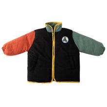 Load image into Gallery viewer, D83396SE-Winter children's contrast color thick down cotton mid-length bread coat