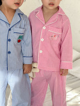 將圖片載入圖庫檢視器 CJ260869TG-春秋季兒童純棉格子家居兩件套