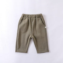 Load image into Gallery viewer, D23344PA-Infant and toddler solid color plus velvet and thickened cotton pants