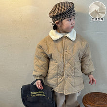 Load image into Gallery viewer, D83097SE-Winter Korean style fur collar short plus velvet thickened corduroy jacket