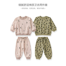 Load image into Gallery viewer, D23212TG-Autumn round neck moon tree top & trousers