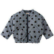 Load image into Gallery viewer, DM240174SE-Children's autumn and winter thickened velvet polka dot jacket