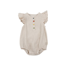 Load image into Gallery viewer, D23066LS-Summer thin Nordic style colorful buttoned small flying sleeves bodysuit