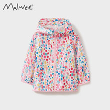 Load image into Gallery viewer, 9004SE-Spring and Autumn European and American Children's Colorful Dot Printed Zipper Long Sleeve Hooded Jacket