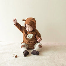 Load image into Gallery viewer, Y93129LS-Cute double-sided fleece bear baby clothes (pre-sale and delivery in early December)