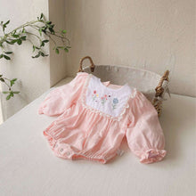 Load image into Gallery viewer, Y9361LS-Autumn long-sleeved exquisite embroidered flower romper