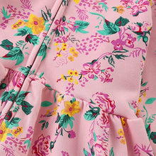 Load image into Gallery viewer, 9034SE-Autumn and winter floral zipper hooded long-sleeved jacket