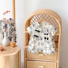 Load image into Gallery viewer, 2402300LS- Summer Panda Chinese Style Open-front Short Climbing Suit