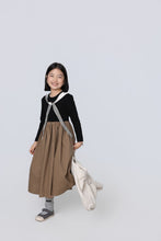 Load image into Gallery viewer, BB2629PCW-秋日法式拼接收腰洋裝