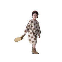 Load image into Gallery viewer, <Taiwan Pavilion> BB2450PCW-Autumn Japanese Girls' Full Print Polka Dot Parent-Child Dress