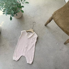Load image into Gallery viewer, Y9338LS-Spring and Autumn Baby Pocket Open-Chest Sleeveless Bodysuit