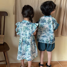 Load image into Gallery viewer, X86015TG-Summer Chinese landscape print suit & dress