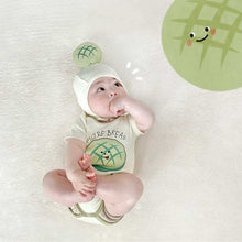 Load image into Gallery viewer, 53101LS-Summer pineapple bun print style bodysuit + hat