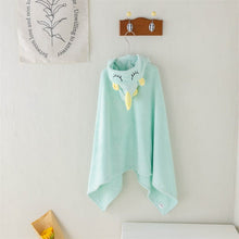 Load image into Gallery viewer, 9020AC-Cartoon coral fleece children's water-absorbing quick-drying hooded cloak bathrobe bath towel