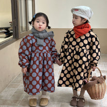 Load image into Gallery viewer, D83323DS-Winter large polka dot plus velvet dress