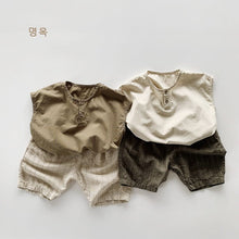 Load image into Gallery viewer, 2278PA-Summer Korean vertical striped cotton and linen loose casual shorts