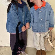 Load image into Gallery viewer, Q83056SE- Spring and Autumn Cardigan Double Pocket Long Sleeve Denim Jacket