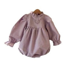 Load image into Gallery viewer, Y9411LS-Baby girl's flower collar embroidered bodysuit