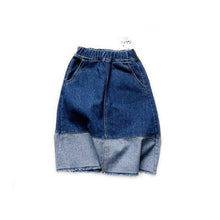 Load image into Gallery viewer, 22011PCW-Japanese retro patchwork mid-length denim skirt parent-child outfit