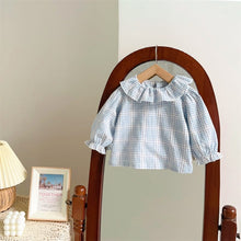 Load image into Gallery viewer, 2401605LS- Spring and Autumn Denim Overalls + Plaid Base Shirt Two-piece Set