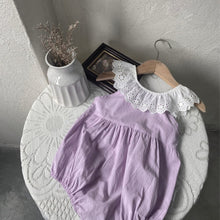 Load image into Gallery viewer, Y9351LS-Summer large lace collar sleeveless bodysuit