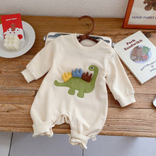 Load image into Gallery viewer, AL268LS-Autumn cute dinosaur crawling suit