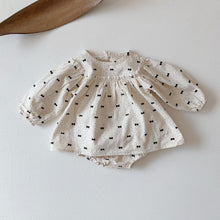 Load image into Gallery viewer, K2132TG-Long-sleeved two-piece baby girl polka dot baby bodysuit