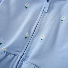 Load image into Gallery viewer, <Taiwan Pavilion> 8016SE-malwee autumn European and American small and medium-sized children's small flower cotton hooded skirt jacket