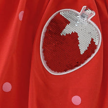 Load image into Gallery viewer, 9334DS-Summer European and American children's casual round neck short-sleeved strawberry dress