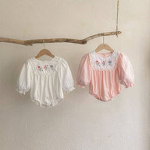 Load image into Gallery viewer, Y9361LS-Autumn long-sleeved exquisite embroidered flower romper