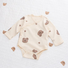 Load image into Gallery viewer, BP002LS-Spring and Autumn Cotton Boneless Bodysuit + Hat + Bib Three-piece Set