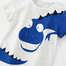 Load image into Gallery viewer, 9299SE-Summer European and American children's casual round neck short-sleeved dinosaur top