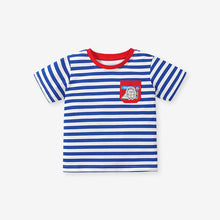 Load image into Gallery viewer, Q55091SE-Summer striped short-sleeved cotton top