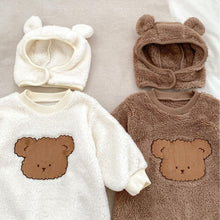 Load image into Gallery viewer, H10056LS-Winter plush bear shape romper