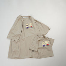 Load image into Gallery viewer, 24094PCW-Summer Japanese Korean style playful brother and sister print short-sleeved parent-child tops