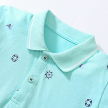 Load image into Gallery viewer, H22019TG-Summer children's lapel polo shirt + shorts two-piece set