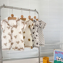 Load image into Gallery viewer, H10072JG-Summer short climbing cute cartoon print short-sleeved home climbing clothes