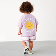 Load image into Gallery viewer, 22045TG-Summer short-sleeved cotton letter top + shorts set