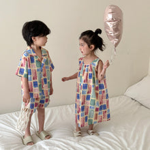 Load image into Gallery viewer, X86008TG-Summer short-sleeved holiday style suit & vest dress