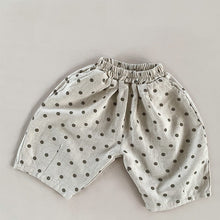 Load image into Gallery viewer, 2127PA-Summer polka dot cotton and linen shorts