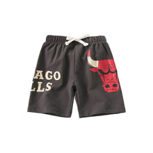 Load image into Gallery viewer, 8421PA-malwee summer European and American children's bull casual print elastic waist shorts
