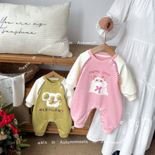 Load image into Gallery viewer, 2519005LS-秋季嬰幼兒動物大圖連體長袖爬服