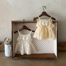 Load image into Gallery viewer, Y8413KDS-Summer vest lace waist suspender skirt