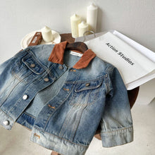 Load image into Gallery viewer, TC2019SE-Autumn Korean style patchwork retro denim jacket