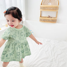 Load image into Gallery viewer, MDBDS2237DS-Summer Korean Style Cotton Animal Print Dress