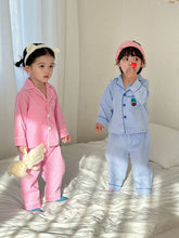 將圖片載入圖庫檢視器 CJ260869TG-春秋季兒童純棉格子家居兩件套