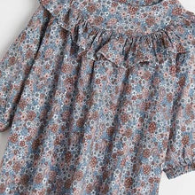 Load image into Gallery viewer, 8943DS-Autumn European and American children's round neck long sleeve floral dress