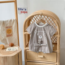 Load image into Gallery viewer, 2402273LS-Summer all-match bear short-sleeved bodysuit