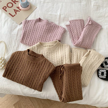 Load image into Gallery viewer, CY887TG-Children's Cable Knit Sweater 0-6 Years Old Autumn Korean Children's Clothing Girls Solid Color Autumn Clothes Tops Baby Clothes CY887